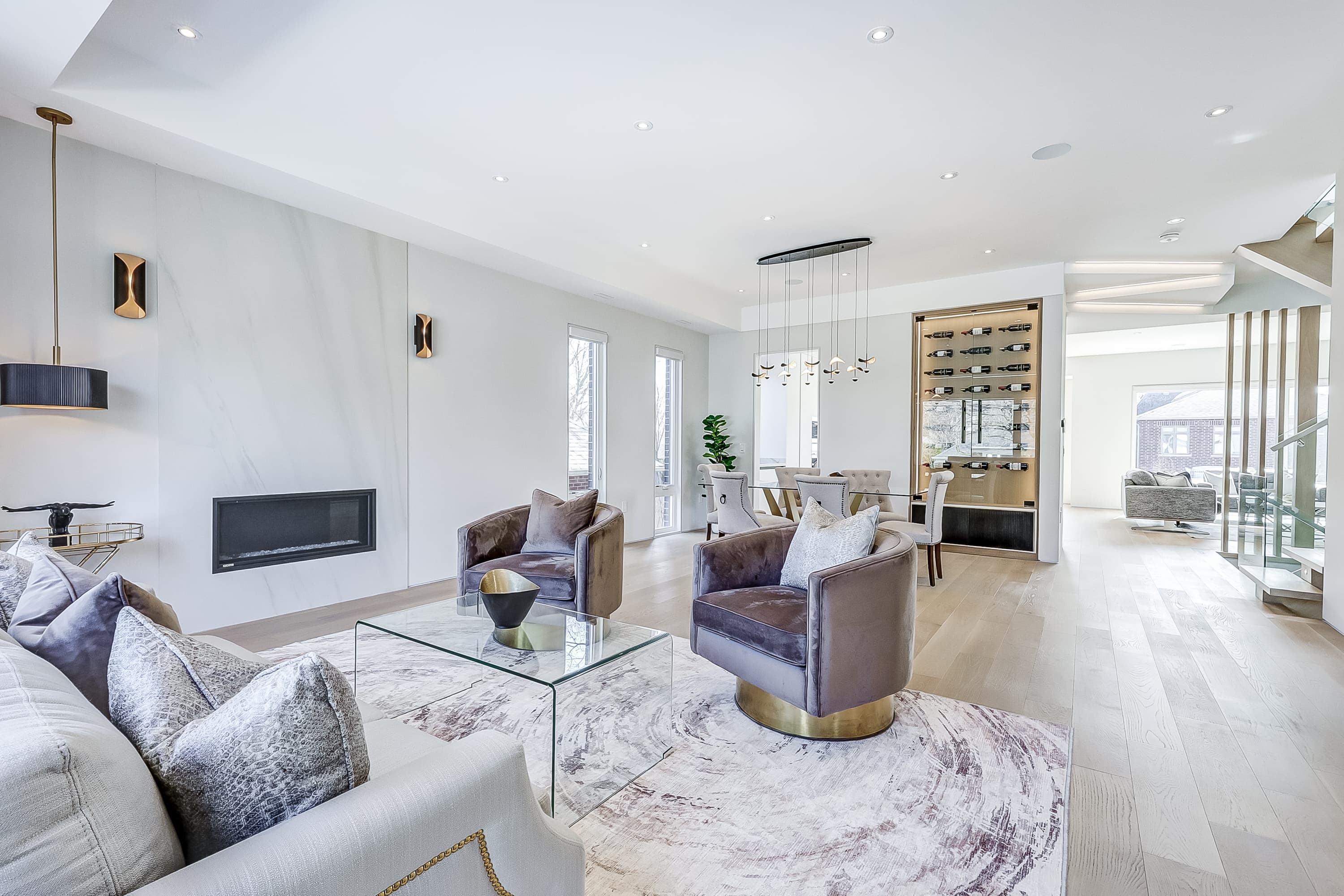 Poyntz Avenue, open-concept living and dining