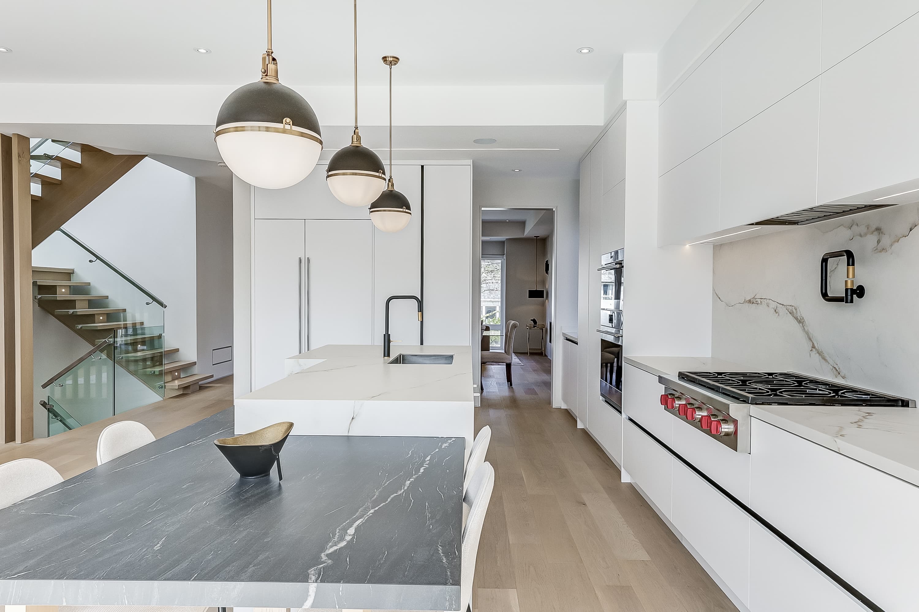 Poyntz Avenue, kitchen with marble backsplash